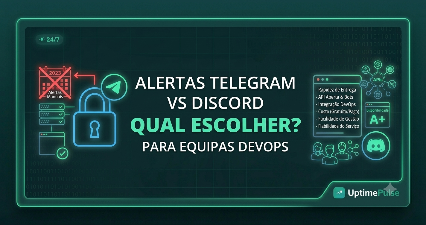 Alertas Telegram vs Discord para equipas DevOps: qual escolher?